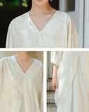 Lea Cloudy Apricot Jacquard Cheongsam Dress