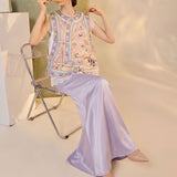 Opulence 2-Piece Embroidered Jacquard Cheongsam Set