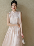 Vivian Peony Pink Jacquard Silk Cheongsam Dress