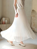 Iolanthe Beige Pleated Cheongsam Skirt
