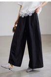 Crescendo Light Taro Purple Wide-Leg Casual Pants Cheongsam