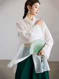 Ella Black Beaded Modern Shirt Cheongsam