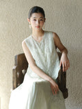 Felicia 2-Piece Silk Embroidered Cheongsam Vest