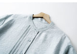 Tender Light Blue Loose Cheongsam Top