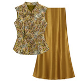 Duchess 2-Piece Jacquard Cheongsam Set