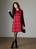 Yuan Burgundy Cheongsam Dress