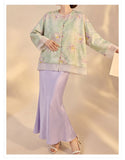 Longevity 2-Piece Jacquard Cheongsam Set