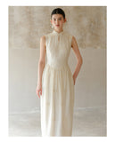 Unakite Clear Apricot Jacquard Cheongsam Dress