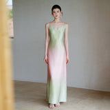 Mia Gradient Tulip Cheongsam Dress