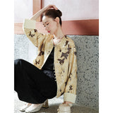 Fuchsia 2-Piece Sandalwood Short Coat Skirt Cheongsam