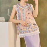Opulence 2-Piece Embroidered Jacquard Cheongsam Set