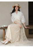 Valentina Warm Sunset Orange Lace Cheongsam Dress