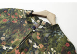 Moonstone Flower Green Chiffon Cheongsam Dress