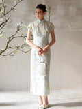 Beatrice Qing Luo Liao Embroidered Cheongsam Dress