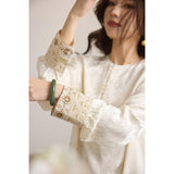 Zena Apricot Jacquard Cheongsam Top
