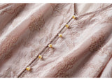 Rosalinda 2-Piece Nude Pink Chiffon Cheongsam Set