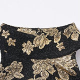 Hana Immaculate Gold Foil Cheongsam Qipao Dress