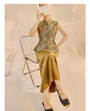Duchess 2-Piece Jacquard Cheongsam Set