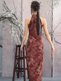 Theresa Red Dragon Print Cheongsam Dress