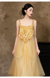 Rigel Gold Lace Cheongsam Dress