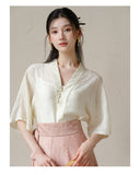 Starlight 2-Piece Xiu Apricot Top with Skirt Cheongsam