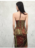 Paramount Retro Red Fitted Cheongsam Top
