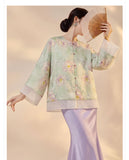 Longevity 2-Piece Jacquard Cheongsam Set