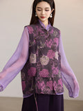 Yasmin Lavender Purple Jacquard Cheongsam Top