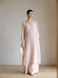 Giselle 2-Piece Ceramic Pink Top and Pants Cheongsam