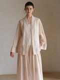 Georgiana 2-Piece Linen Short Coat Set Cheongsam
