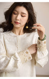 Zena Apricot Jacquard Cheongsam Top