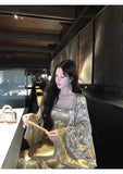 Thea Grand Gilded Bead Embroidered Cheongsam Qipao Two-Piece Set