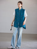 Nocturne Yellow Jacquard Vest Cheongsam