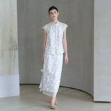 Wisdom Lavish Rayon Cheongsam Suit Stand Collar Buttons Qipao