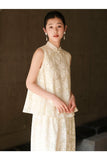 Celebrated 2-Piece Light Apricot Cheongsam Top