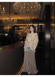 Celandine Charismatic Silk Velvet Cheongsam Qipao Beaded Embroidery Coat