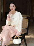 Daniella Crabapple Textured Cheongsam Top