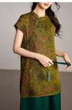 Serenade Navy Dark Green Cheongsam Top