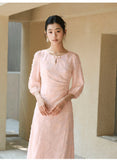 Rita Cherry Blossom Pink Cheongsam Dress
