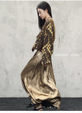 Amber Fortune Gold Vintage Cheongsam Skirt
