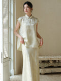 Vogue 2-Piece Light Green Silk Cheongsam Top