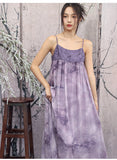 Poppy Light Tulle Purple Cheongsam Dress