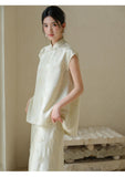Vogue 2-Piece Light Green Silk Cheongsam Top