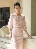 Rita Cherry Blossom Pink Cheongsam Dress