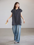 Serenade Navy Dark Green Cheongsam Top