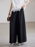Crescendo Light Taro Purple Wide-Leg Casual Pants Cheongsam