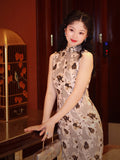 Adelaide Vintage Floral Cotton Cheongsam Dress