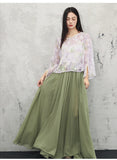 Cecilia Purple Chiffon Gradient Cheongsam Top