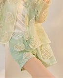 Allure 2-Piece Light Green Cheongsam Set