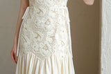 Carlotta Ornamental Sequin Lace Cheongsam Dress Waist Cinching Qipao